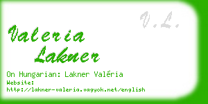 valeria lakner business card