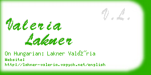 valeria lakner business card